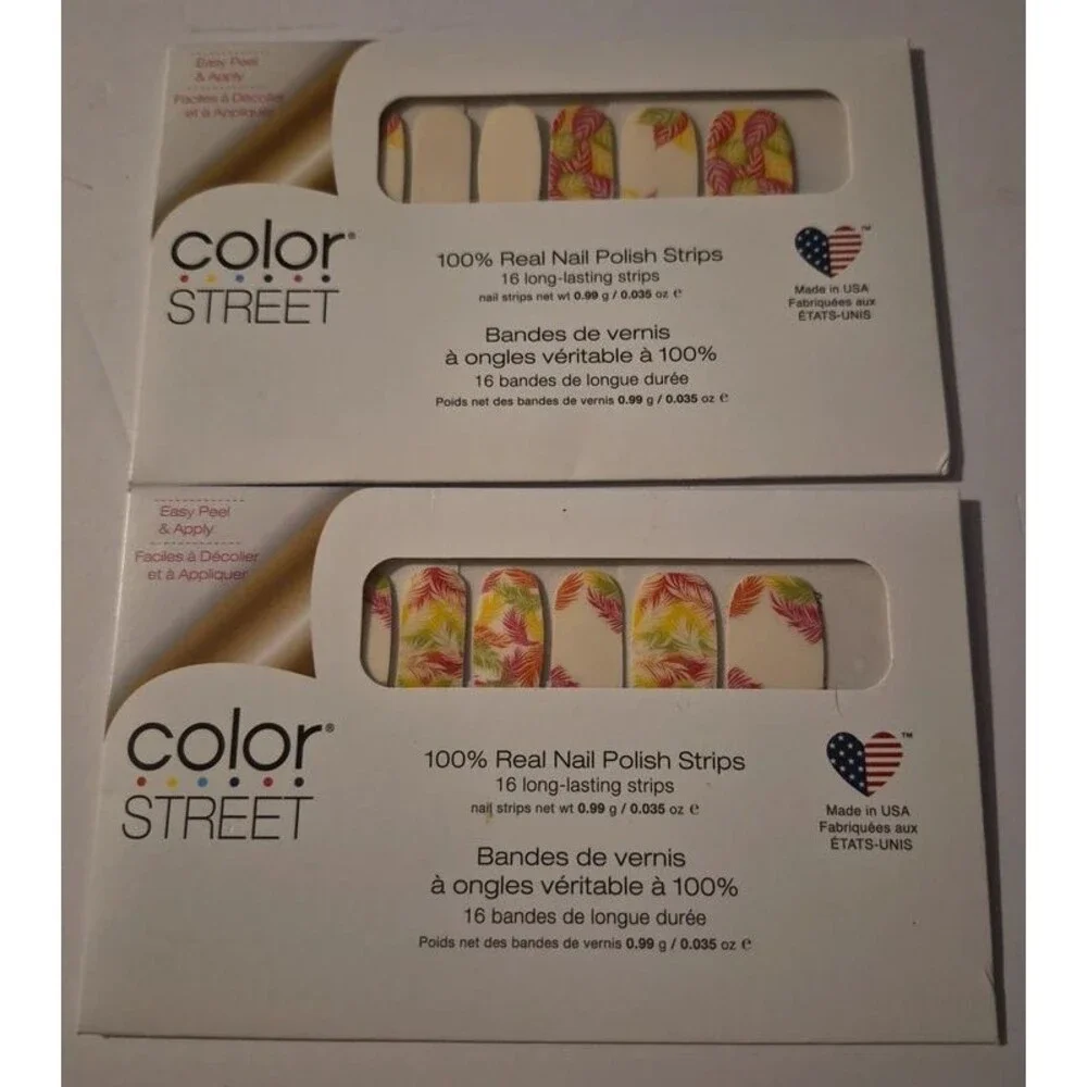 Set of 2 Color Street Nail Polish Strips